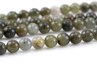 Natural Dark Labradorite Round-6mm, 8mm, 10mm, 12mm- Full 16 inch strand Smooth Gemstone Beads