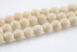 Natural fossil coral riverstone, available in faceted round, 4mm, 6mm, 8mm, 10mm, 12mm, 14mm- Bulk or Single Strands Gemstone Beads