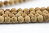 Natural WHITE Wood-- Round--6mm 8mm 10mm Full Strand. Gemstone Beads