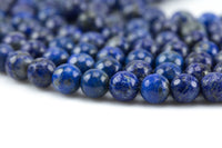 Natural Lapis, No Dye High Quality in Faceted Round, 4mm, 6mm, 8mm, 10mm- Full 15.5 Inch Strand Gemstone Beads