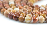 Natural Tan Petrified Wood, High Quality in Faceted Round- 6mm, 8mm, 10mm, 12mm- Full 15.5 Inch Strand AAA Quality Gemstone Beads