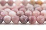 Natural Strawberry Quartz, High Quality in Matte Round- Full 15.5 Inch Long Strand! Gemstone Beads