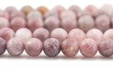 Natural Strawberry Quartz, High Quality in Matte Round- Full 15.5 Inch Long Strand! Gemstone Beads