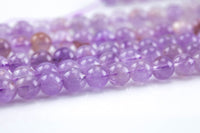 Natural Pink Amethyst, High Quality in Round, 4mm, 6mm, 8mm, 10mm, 12mm. Smooth Gemstone Beads