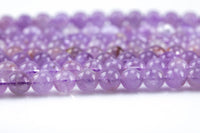 Natural Pink Amethyst, High Quality in Round, 4mm, 6mm, 8mm, 10mm, 12mm. Smooth Gemstone Beads