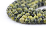 Natural Black Line Yellow Turquoise, High Quality in Faceted Round Gemstone Beads