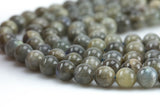 Natural Labradorite Round Full Strand 15.5 inch Strand-6mm, 8mm, 10mm- High Quality Smooth Gemstone Beads