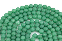 Green Jade- JADE Matte Round- 8mm 10mm -Full Strand 15.5 inch Strand