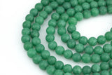 Green Jade- JADE Matte Round- 8mm 10mm -Full Strand 15.5 inch Strand