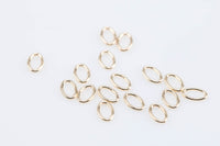 USA Gold Filled Oval Jump Ring- 22 Gauge- 14/20 Gold Filled- USA Made- Click and Lock Design- Perfect for Fine Work- 10pcs per order