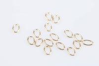 USA Gold Filled Oval Jump Ring- 22 Gauge- 14/20 Gold Filled- USA Made- Click and Lock Design- Perfect for Fine Work- 10pcs per order