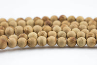 Natural WHITE Wood-- Round--6mm 8mm 10mm Full Strand. Gemstone Beads