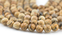 Natural Picture Jasper Faceted Round 4mm, 6mm, 8mm, 10mm, 12mm, 14mm AAA Quality Gemstone Beads