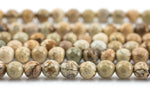 Natural Special Light Picture Jasper Faceted Round 4mm, 6mm, 8mm, 10mm, 12mm, 14mm Gemstone Beads