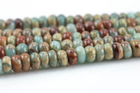 Natural AFRICAN OPAL smooth roundel sizes 6mm, 8mm, 10mm, 12mm- Full 15.5 Inch Strand Smooth Gemstone Beads