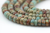 Natural AFRICAN OPAL smooth roundel sizes 6mm, 8mm, 10mm, 12mm- Full 15.5 Inch Strand Smooth Gemstone Beads