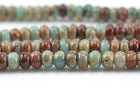 Natural AFRICAN OPAL smooth roundel sizes 6mm, 8mm, 10mm, 12mm- Full 15.5 Inch Strand Smooth Gemstone Beads