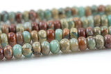 Natural AFRICAN OPAL smooth roundel sizes 6mm, 8mm, 10mm, 12mm- Full 15.5 Inch Strand Smooth Gemstone Beads