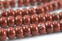 Natural Red Jasper Puffy Roundel Shape- High Quality- 12mm Full Strand 16" - 48 Pieces AAA Quality Gemstone Beads