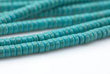 Natural 6mm 8mm 10mm Magnesite Turquoise Heishi Rondelle 16" Gemstone Beads