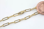 Gold Filled Paper Clip Necklace- Assorted Length- Read to Wear Permanent Jewelry Chain