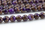 Smooth Purple Mosaic Quartz Beads - Smooth Round AAA Quality AAA Quality