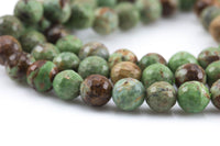 Natural Green Opal Faceted Round 8mm, 10mm, 12mm Gemstone Beads