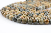 Natural Wild Horse Jasper- Faceted Round sizes. 4mm, 6mm, 8mm, 10mm, 12mm, 14mm- Full 15.5 Strand Gemstone Beads