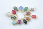 Gemstone Marque Drops Teardrops Marque-Charms- Very Petite, Cute and dainty- 9x12mm