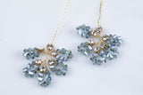 Crystal Wire Wrapped Leaf Design- 30mm- 1 pair per order