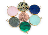 Gemstone Stone coin disc - 21mm- 2 piece per order