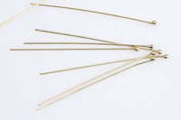 Gold Filled Ball Pin- 24 Ga- 14/20 Gold Filled- USA Product-1.5 Inches- 8 pieces per order