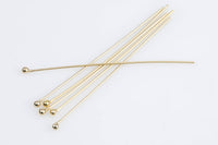 Gold Filled Ball Pin- 24 Ga- 14/20 Gold Filled- USA Product-1.5 Inches- 8 pieces per order