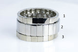 Large Stretchy Bracelet-Rhodium Stack- 7-7.5- Wholesale Pricing Enamel Beads