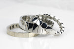 Large Stretchy Bracelet-Rhodium Stack- 7-7.5- Wholesale Pricing Enamel Beads