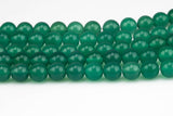 Natural EMERALD GREEN ONYX Beads Round - Grade A - 6mm 8mm 10mm 15.5" 1 strand or bulk pricing Smooth Gemstone Beads