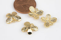 Butterfly- High Quality Vermeil Plating- Tarnish Resistant- Real Gold plating- 4 Pieces per order