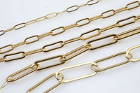 Gold Filled Paper Clip Necklace- Assorted Length- Read to Wear