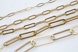 Gold Filled Paper Clip Necklace- Assorted Length- Ready to Wear Permanent Jewelry Chain