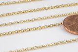 Gold Filled Rolo 2mm, Wholesale, USA Made, Chain by foot Permanent Jewelry Chain