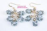 Crystal Wire Wrapped Leaf Design- 30mm- 1 pair per order