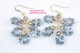 Crystal Wire Wrapped Leaf Design- 30mm- 1 pair per order