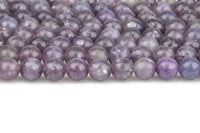 Natural Purple Mica Lepidolite High Quality in Round. 4mm, 6mm, 8mm, 10mm, 12mm-Full Strand 15.5 inch Strand AAA Quality AAA Quality