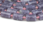 Natural Purple Mica Lepidolite- Faceted Barrel Beads- High Quality- 8x12mm- Full Strand 16" - 26 Pieces Gemstone Beads