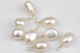 USA Gold Filled Natural Pearl Charms Drop Pendant Handmade Approx. 8-9mm.Made with Natural Freshwater Pearl and Gold Filled Wire Made in USA