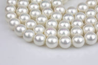 Natural Shell Pearls - Mother of pear- Round- 6mm 8mm 10mm 12mm 14mm Gemstone Beads Shell Beads