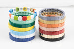 Bracelets Single Colored Enamel Beads, Square Bracelets Enamel Beads