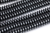 HEMATITE Beads. Flat Roundel 6mm, 8mm, or 10mm. Full Strand 16".