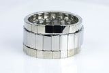 Large Stretchy Bracelet-Rhodium Stack- 7-7.5- Wholesale Pricing Enamel Beads