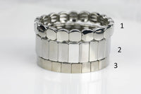 Large Stretchy Bracelet-Rhodium Stack- 7-7.5- Wholesale Pricing Enamel Beads